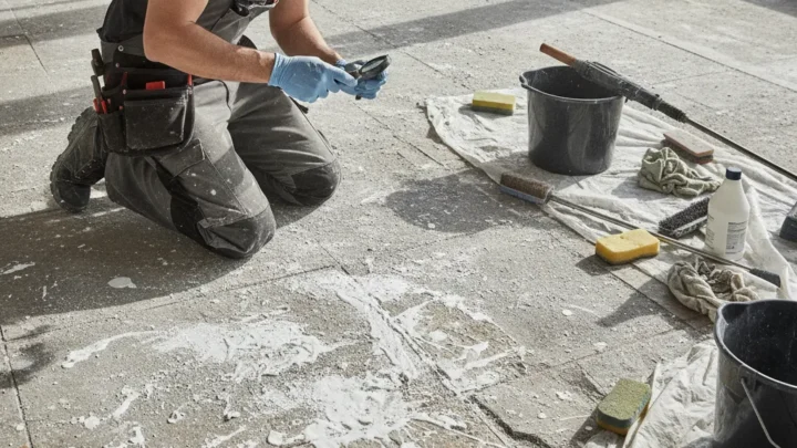 Enlever les traces de peinture et de ciment au sol