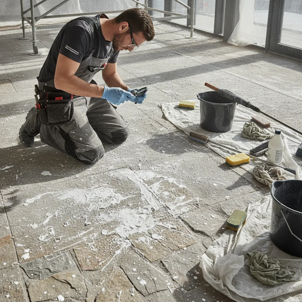 Enlever les traces de peinture et de ciment au sol - enlever traces peinture ciment sol