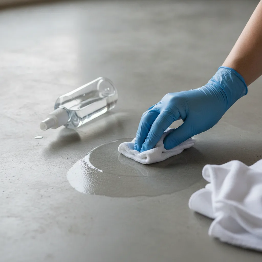 enlever traces peinture ciment sol