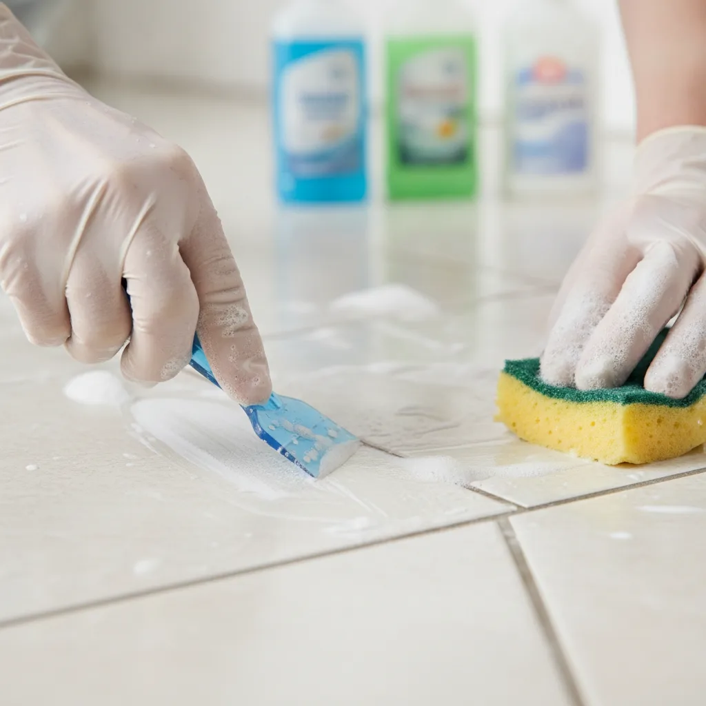 enlever traces peinture ciment sol