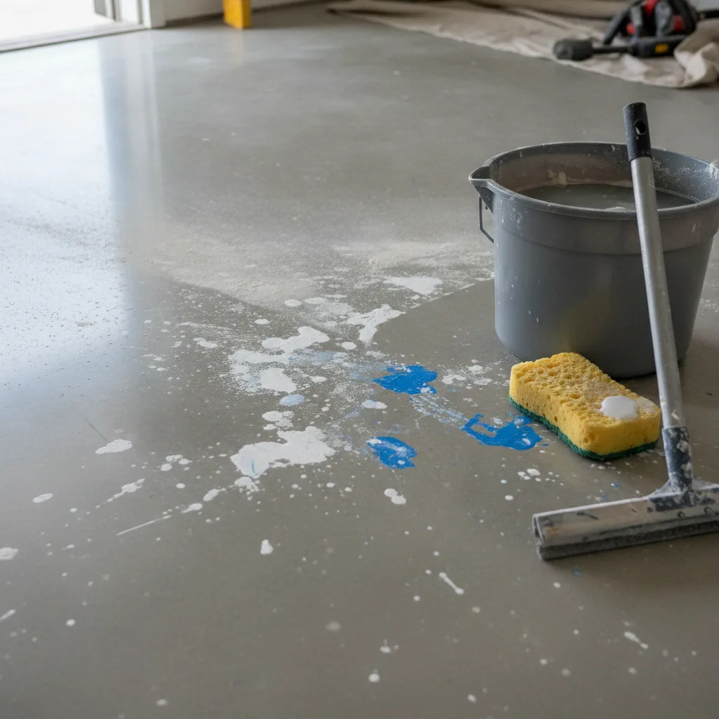 enlever traces peinture ciment sol