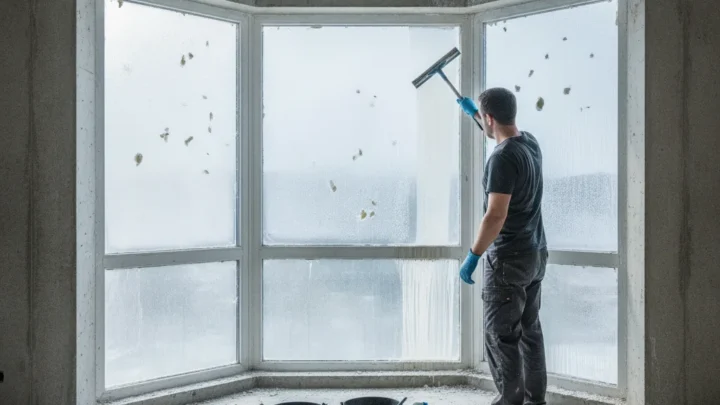 Nettoyage vitres après chantier construction – guide 2026