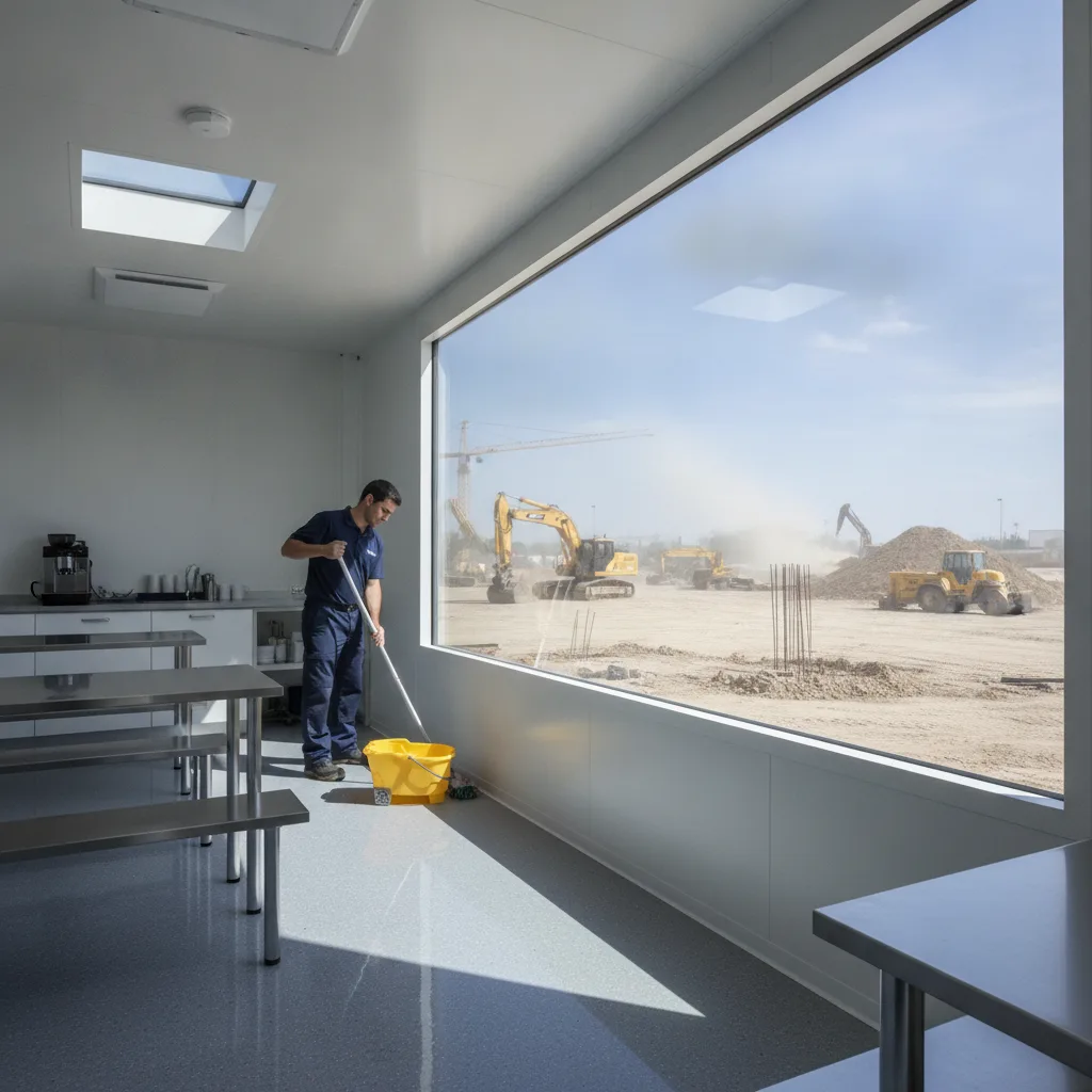Nettoyage bungalow chantier base vie, prix et règles 2026 - nettoyage bungalow chantier base vie